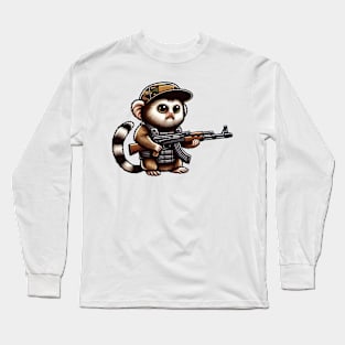 Tactical Marmoset Monkey Long Sleeve T-Shirt